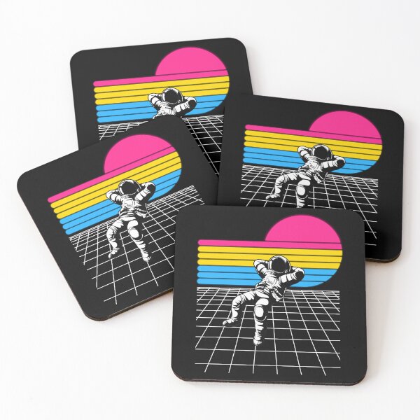 Item preview, Pansexual Pride Astronaut LGBTQ Vaporwave Art Pan Pride designed and sold by YikesForever.