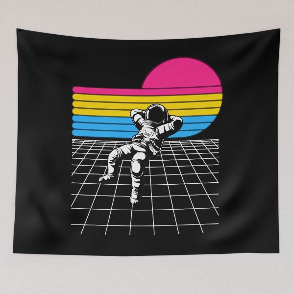 Item preview, Pansexual Pride Astronaut LGBTQ Vaporwave Art Pan Pride designed and sold by YikesForever.