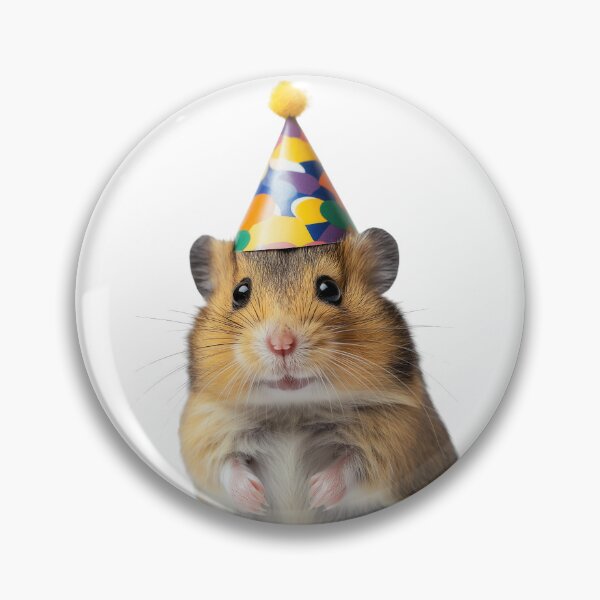 Item preview, Funny Hamster Wearing Birthday Party Hat designed and sold by LazyOwlStore.