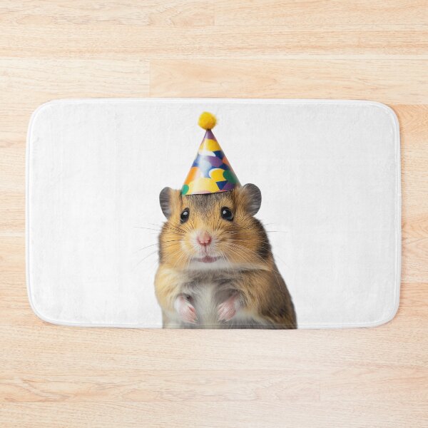 Item preview, Funny Hamster Wearing Birthday Party Hat designed and sold by LazyOwlStore.
