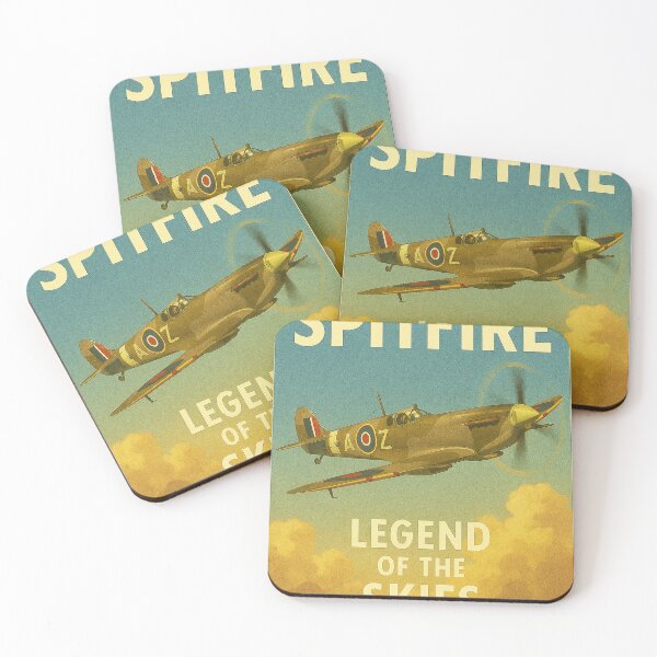 Item preview, Póster retro del Supermarine Spitfire designed and sold by Airpower Art.