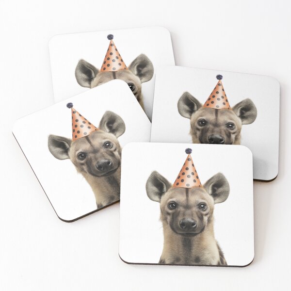 Item preview, Funny Hyena Wearing Birthday Party Hat designed and sold by LazyOwlStore.
