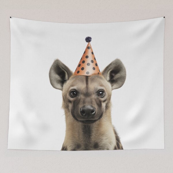 Item preview, Funny Hyena Wearing Birthday Party Hat designed and sold by LazyOwlStore.