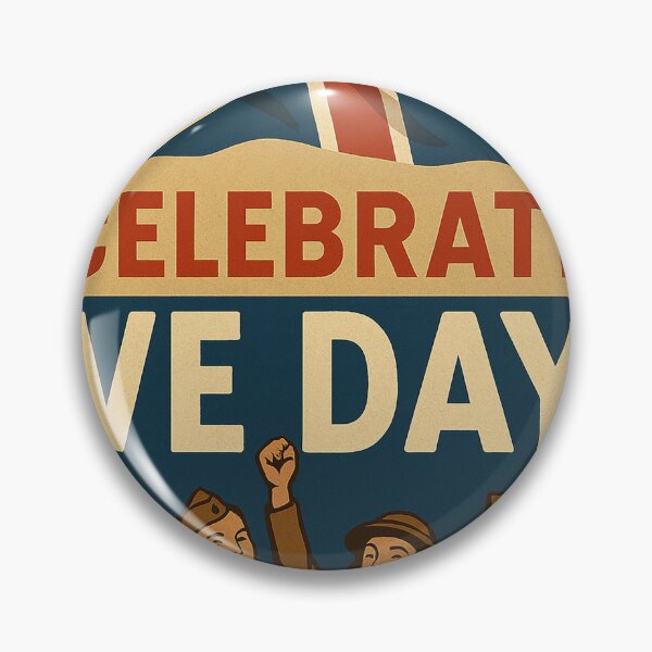 Item preview, VE Day Vintage style retro poster.  designed and sold by Airpower Art.
