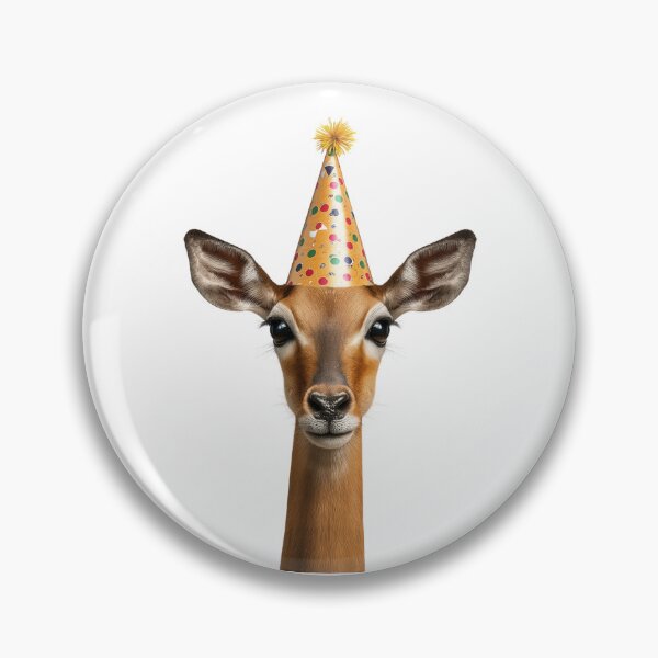 Item preview, Funny Impala Wearing Birthday Party Hat designed and sold by LazyOwlStore.