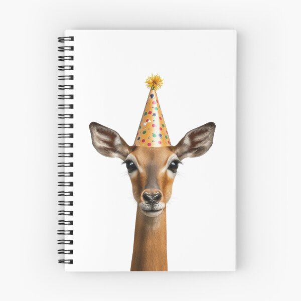Item preview, Funny Impala Wearing Birthday Party Hat designed and sold by LazyOwlStore.