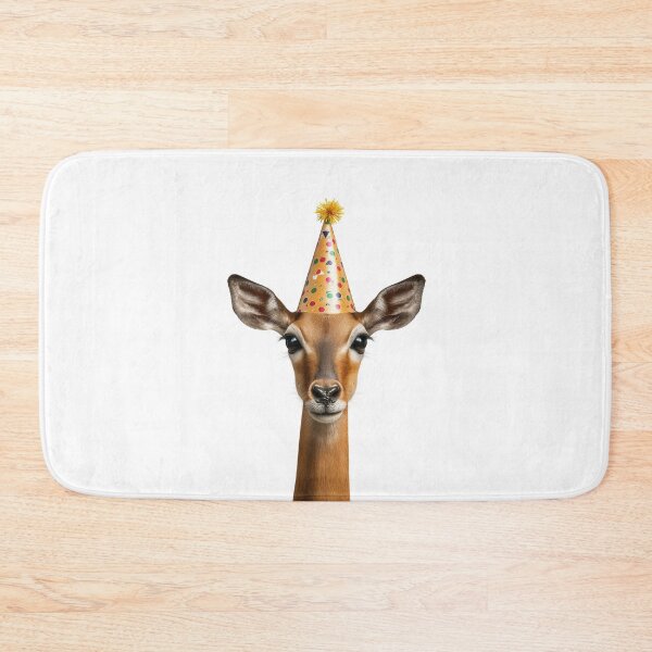 Item preview, Funny Impala Wearing Birthday Party Hat designed and sold by LazyOwlStore.