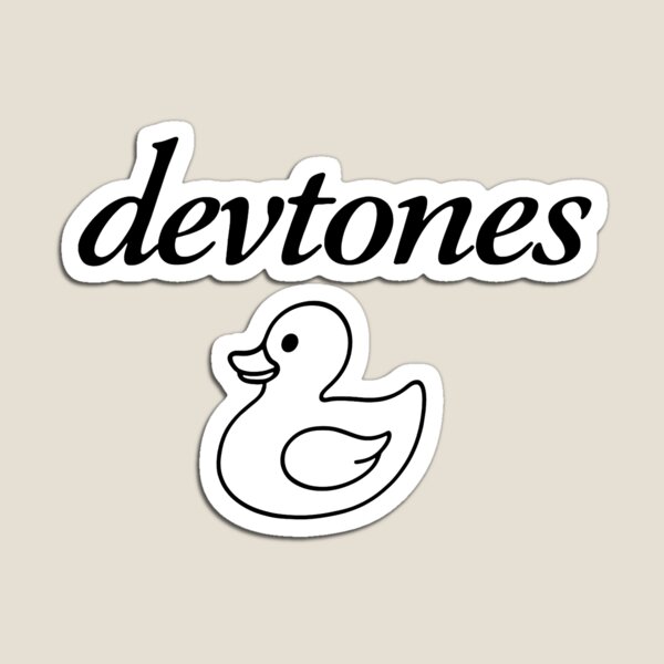 Artikelvorschau, DevTones Parodie T-Shirt, Retro Deftones Style T-Shirt mit Gummiente Dev Maskottchen, Lustiges Geschenk für Entwickler, Tech-Fans, Nerds, 90er Musik Merch entworfen und verkauft von TooNicheForYou.