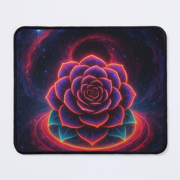 Item preview, Void Bloom – Neon Rose in the Cosmic Vortex designed and sold by American Steel.