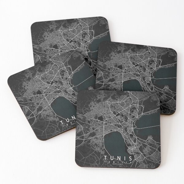 Item preview, Tunis City Map of Tunisia - Dark designed and sold by deMAP.
