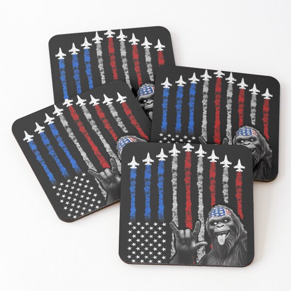 Item preview, Jet Selfies With Bigfoot Gift Men US Flag Funny Patriotic Men Women designed and sold by MOHAMED FRASER.