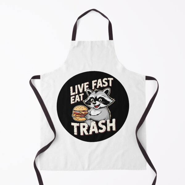 Item preview, Live Fast Eat Trash Funny Raccoon Burger Cartoon for Junk Food Lovers designed and sold by w1ckerman.