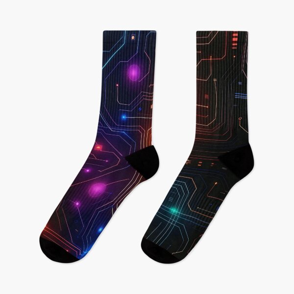 Item preview, Neon Circuit Flow designed and sold by Kaleidoscope Print.