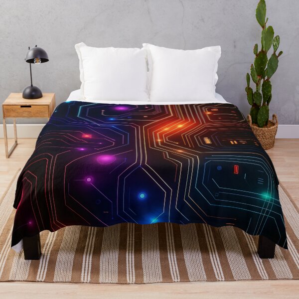Item preview, Neon Circuit Flow designed and sold by Kaleidoscope Print.