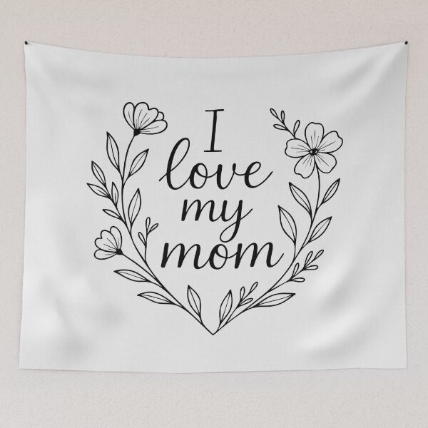 Aperçu de l'œuvre J'aime ma mère créée et vendue par GraphicGreets.