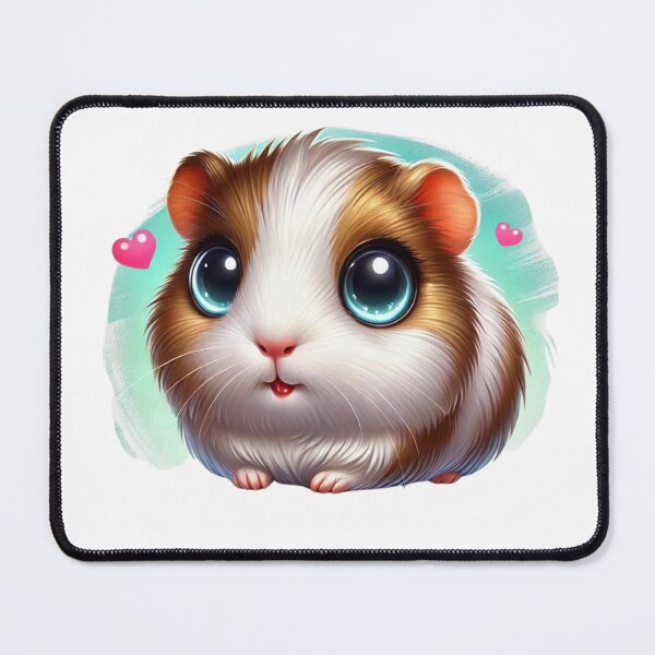 Item preview, Baby Guinea Pig in Love – Kawaii Illustration with Hearts and Giant Eyes designed and sold by FusiTink.