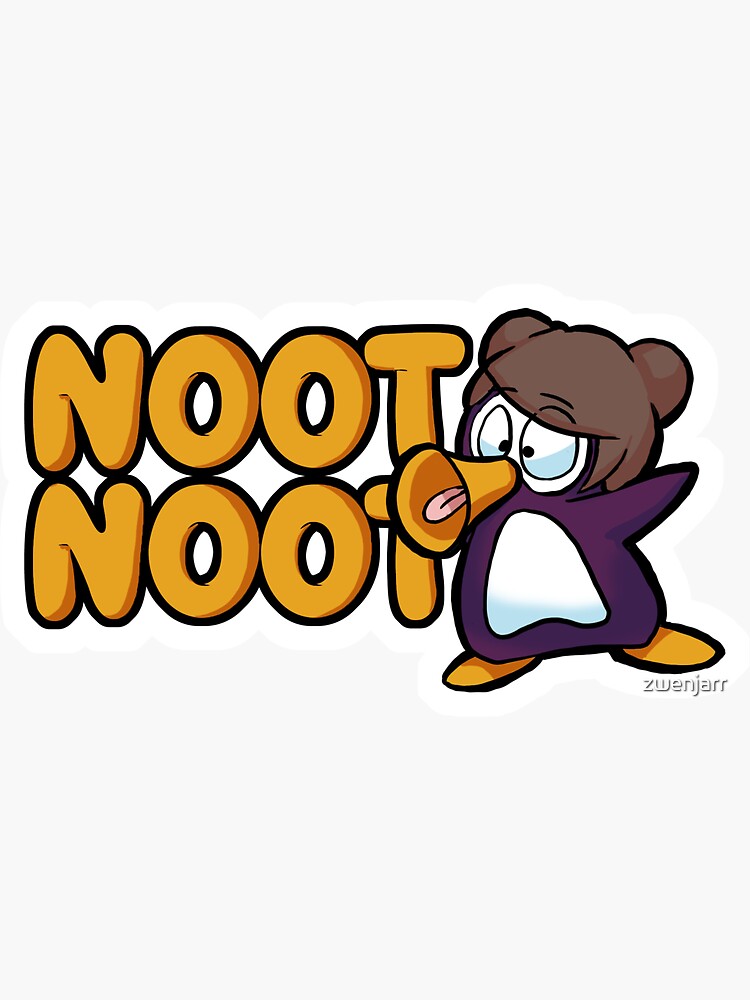 Imagen 3 de 3, Pegatina con la obra Noot Noot, diseñada y vendida por zwenjarr.