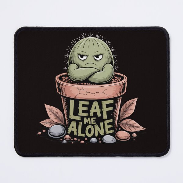 Item preview, Leaf Me Alone – Grumpy Cactus Cartoon Sketch designed and sold by Slavicsoul.
