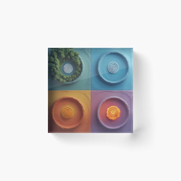 Aperçu de l'œuvre Quatre éléments créée et vendue par Silver-Sticker.