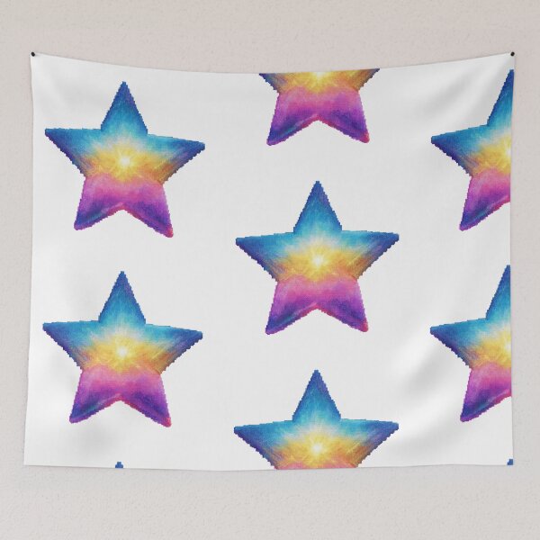 Item preview, Radiant Pixel Star: Rainbow color designed and sold by BlissxPals.