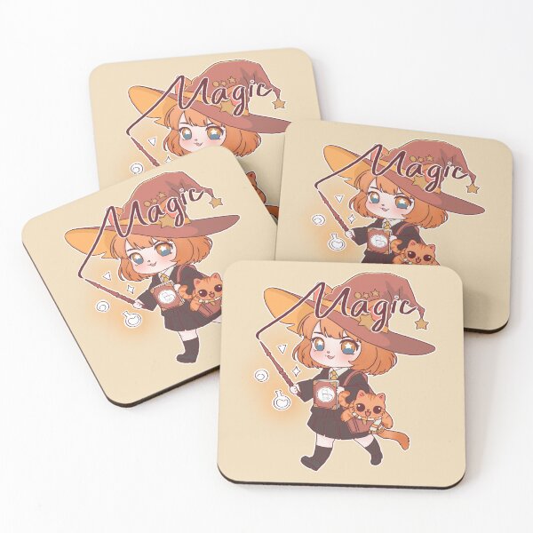 Item preview, Huffle House Witch Girl and Magic Cat – Kawaii Wizard Vibes designed and sold by BGMeYou.