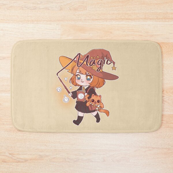 Item preview, Huffle House Witch Girl and Magic Cat – Kawaii Wizard Vibes designed and sold by BGMeYou.