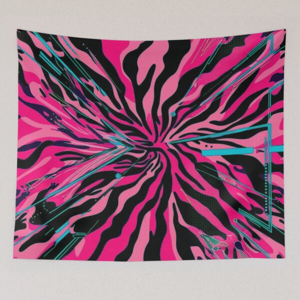 Item preview, Pink Camo Dynamic Radiating Pattern Tiger Stripe Fusion Art designed and sold by CamouflageLab.