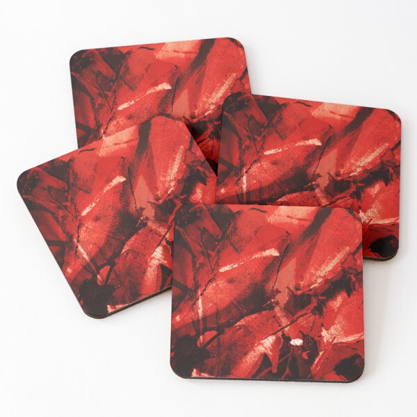 Item preview, Abstract Vivid red and black shapes and strokes  designed and sold by NickDedidis.