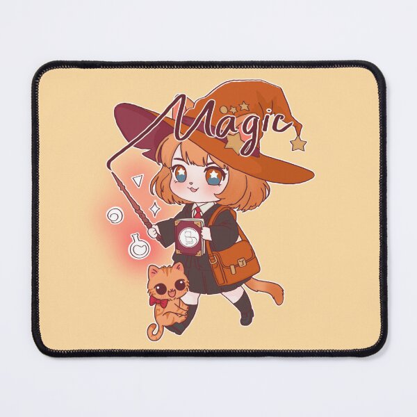 Item preview, Griffin House Witch Girl and Magic Cat – Kawaii Wizard Vibes designed and sold by BGMeYou.