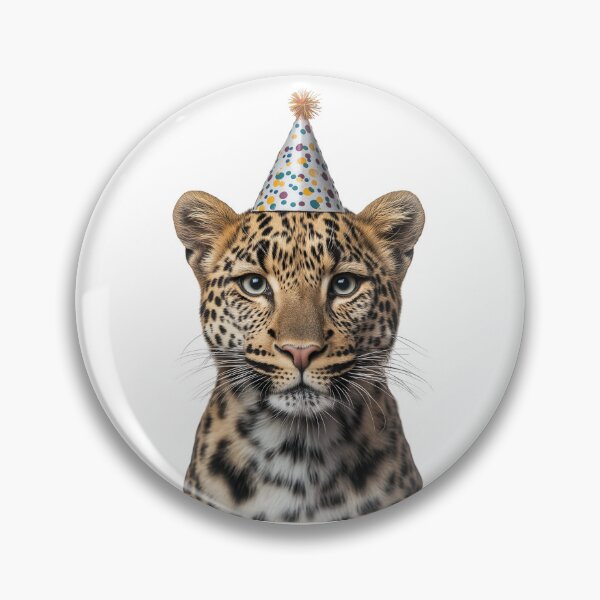 Item preview, Funny Leopard Wearing Birthday Party Hat designed and sold by LazyOwlStore.
