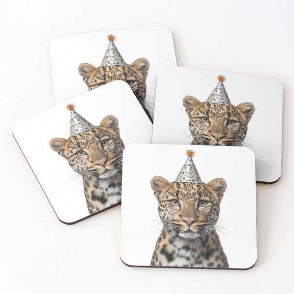 Item preview, Funny Leopard Wearing Birthday Party Hat designed and sold by LazyOwlStore.