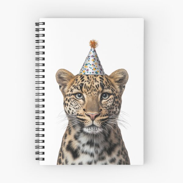 Item preview, Funny Leopard Wearing Birthday Party Hat designed and sold by LazyOwlStore.