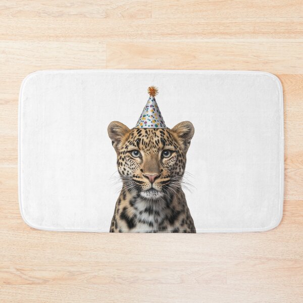 Item preview, Funny Leopard Wearing Birthday Party Hat designed and sold by LazyOwlStore.