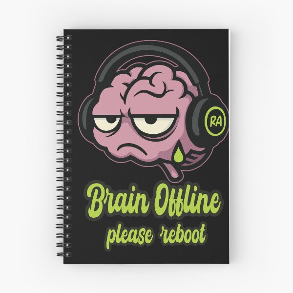 Item preview, Tired Brain in Safe Mode – Overthinking Cartoon with Glitch Aesthetic designed and sold by Rebel Animal.