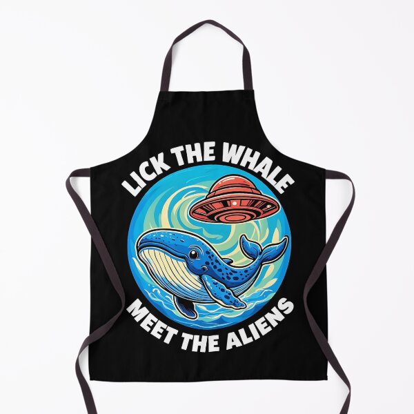 Item preview, Lick the Whale Meet Aliens Funny UFO Whale Design designed and sold by JerdbordinShop.