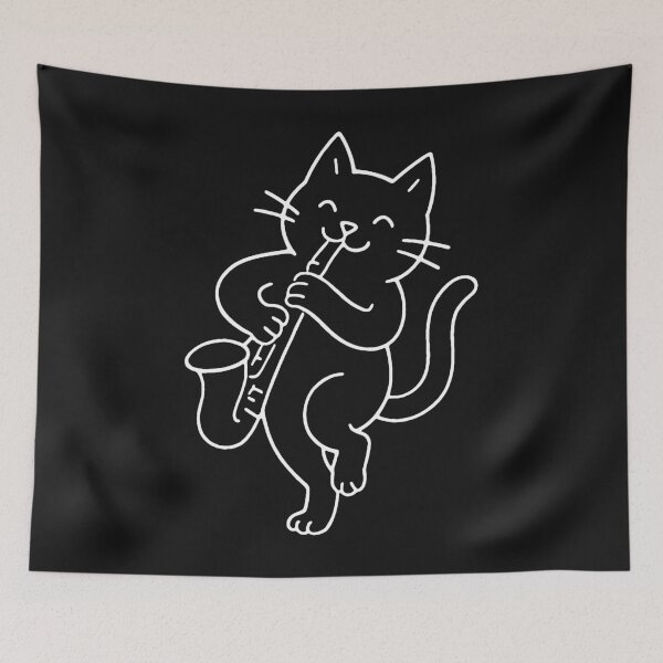 Item preview, Marching Cat Playing Saxophone designed and sold by GR-ART.