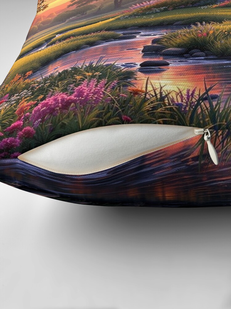 Thumbnail 2 of 4, Pillow, Thatched Cottage designed and sold by LenCarol.