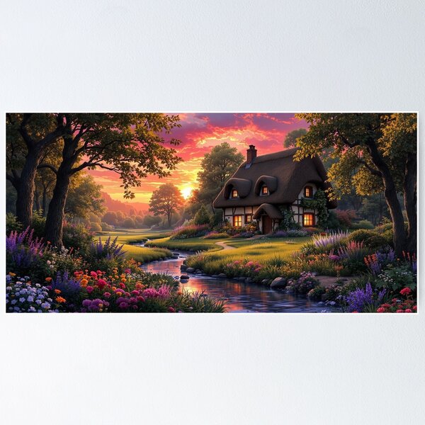Thatched Cottage Poster