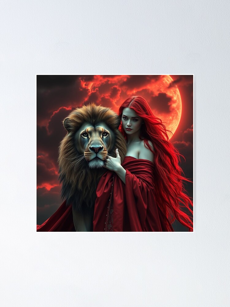 Thumbnail 1 of 3, Poster, Lion Queen designed and sold by LenCarol.