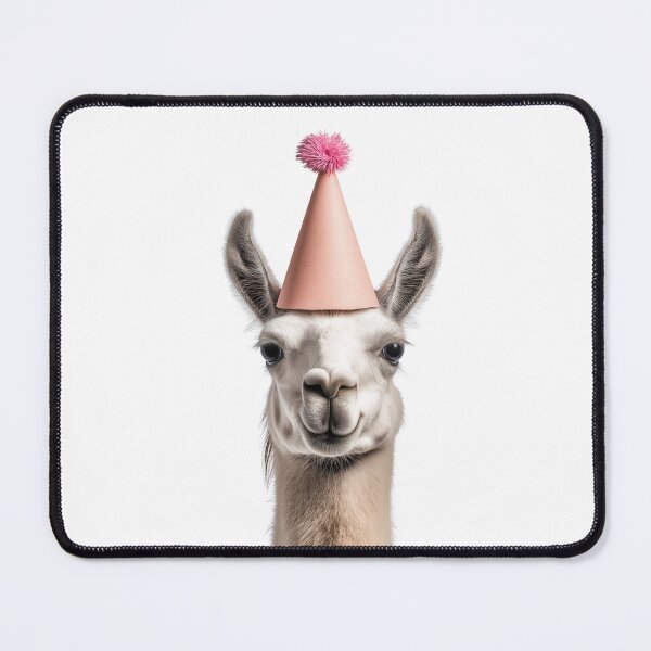 Item preview, Funny Llama Wearing Birthday Party Hat designed and sold by LazyOwlStore.