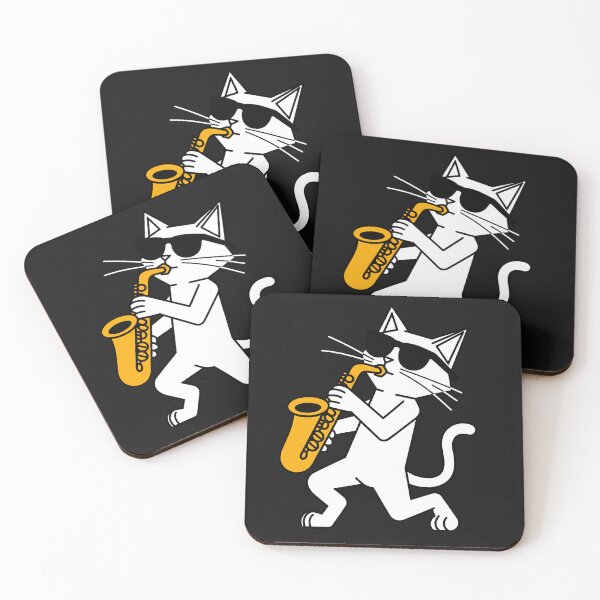 Item preview,  Marching Cat Wearing Sunglasses and Playing Saxophone designed and sold by GR-ART.