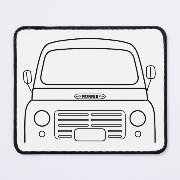 Item preview, Morris J2 classic 1960s British van black outline designed and sold by soitwouldseem.