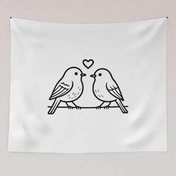 Item preview, Birds - Lovebird Heart Couples designed and sold by Hashi 0.
