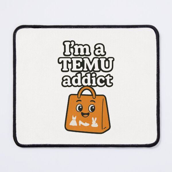 Item preview, I’m a Temu Addict Orange Shopping Bag Meme designed and sold by Places On Earth.