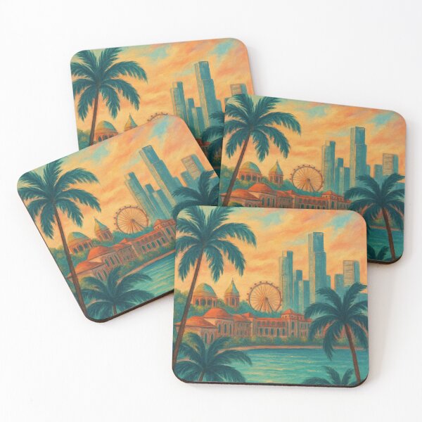 Item preview, Sentosa Singapore View with Singapore Flyer and Colonial Domes designed and sold by Places On Earth.