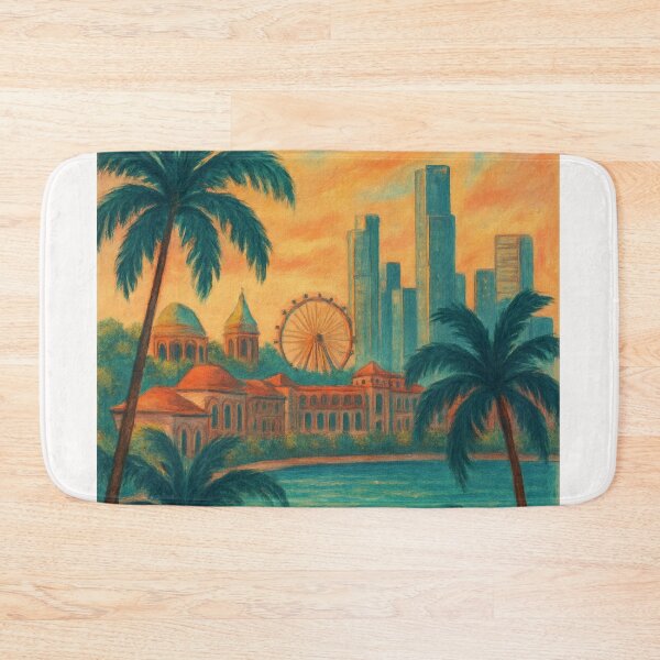 Item preview, Sentosa Singapore View with Singapore Flyer and Colonial Domes designed and sold by Places On Earth.