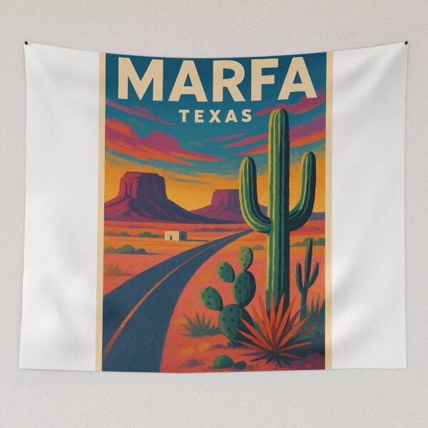 Item preview, Marfa Texas Highway with Mountains and Sunset Sky designed and sold by Places On Earth.