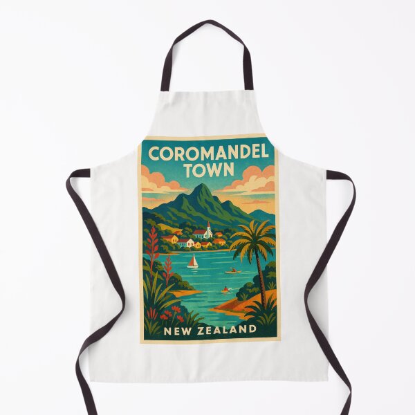 Item preview, Coromandel Town New Zealand with Mountain and Boats designed and sold by Places On Earth.