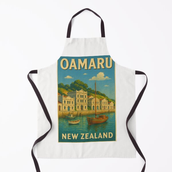Item preview, Historic Harbour Buildings in Oamaru New Zealand with Boats designed and sold by Places On Earth.