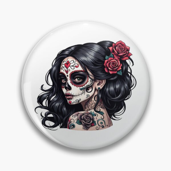 Item preview, Sugar Skull Lady – Mexican-style decorative design designed and sold by CreativeLifeMe.